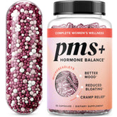 SMNutrition PMS: botella de cápsulas para apoyo hormonal diario