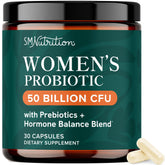 SMNutrition Women's Probiotic bottle for daily digestive balance and vaginal pH support