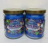 Smoke Odor Exterminator Nag Champa jar candle in a two-pack for refreshing living spaces.
