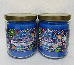 Two-pack Nag Champa jar candles from Smoke Odor Exterminator provide ambiance and odor masking.