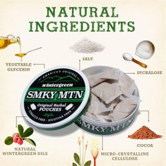 Smokey Mountain Original Wintergreen pouch texture for a smooth experience.