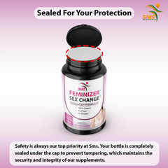 SMSHEALTHPRODUCTS Feminizer label detail highlighting ingredients.