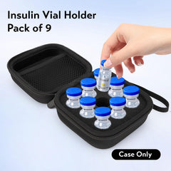 SMYV compact travel case protects vials during trips.