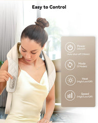 Adjustable strap secures Snailax massager for a secure fit during movement.