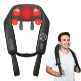 Snailax cordless neck massager with heat in use for deep relaxation.