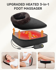 Snailax foot massager with heat, side view featuring the controller.