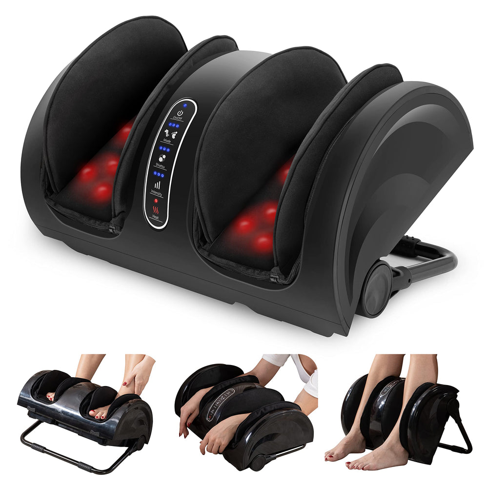 Snailax foot massager with heat for relaxing foot massage