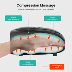 Snailax hand massager side view showing portable cordless design for on-the-go relief