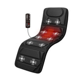 Snailax massage mat with 10 motors targeting back relaxation on a bed.
