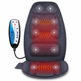 Snailax massage seat cushion with heat highlighting neck and lumbar support for comfort.