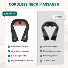 Snailax massage pillow in premium PU leather offers comfortable home use.