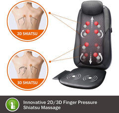 Snailax rolling kneading massage chair pad used on a couch for deep relaxation