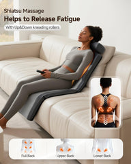 Snailax shiatsu back massage with rolling action targets tension