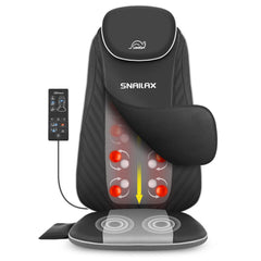 Snailax Shiatsu Back Massager front view highlighting deep-kneading nodes for back relief