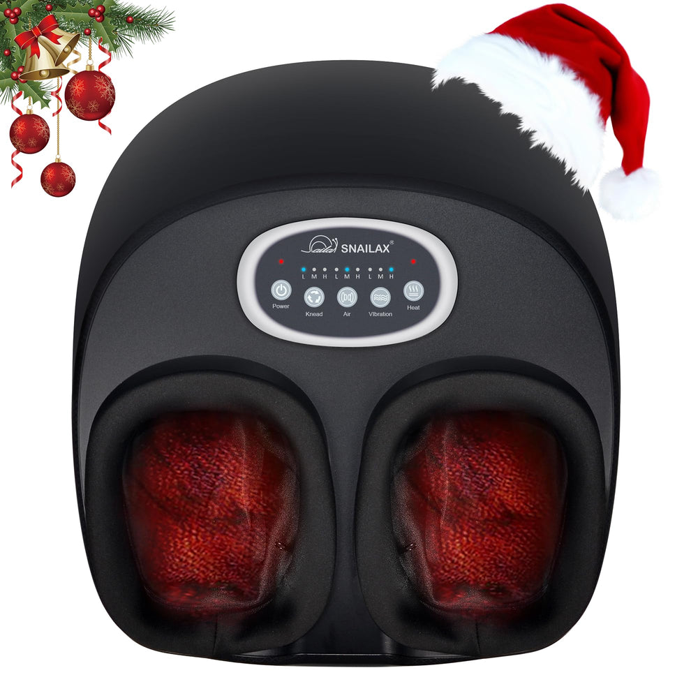 Snailax shiatsu foot massager with heat, front view, soothing warmth for tired feet
