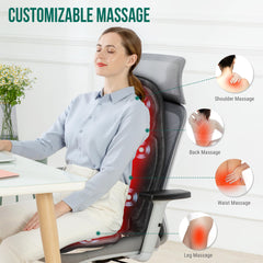 Snailax six-motor vibration targets back and thighs for full-body relaxation.