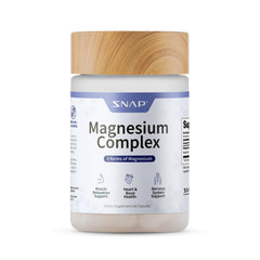 Snap Supplements 3-in-1 Magnesium Complex bottle for daily use to support overall wellness.