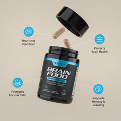 Snap Supplements Brain Booster close-up with vibrant bottle design