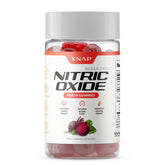 Snap Supplements Nitric Oxide Beet Root Gummies pack shot showing peach flavor and energy support