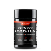 Snap Supplements Testo Booster bottle shows natural energy support for workouts