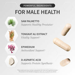 Label close-up on Snap Supplements Testosterone Booster emphasizing a clean formula