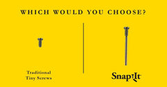 Snapit kit shows various screw lengths for most frames.
