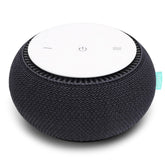 SNOOZ real-fan-inside white noise device offers natural sleep masking.