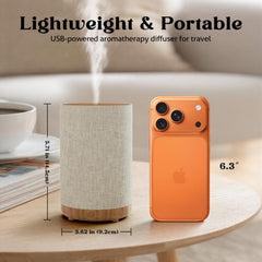 SNOWSEN diffuser with 8 LED colors creates calming mood lighting.