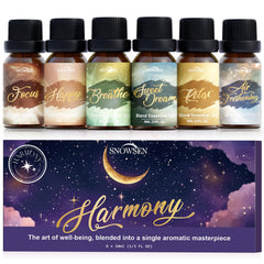 SNOWSEN Harmony box showcases six blends for home aromatherapy and diffusion