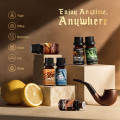 SNOWSEN Men Diffuser Oils Gift Set – cedar bottle for grounding atmosphere and focus.