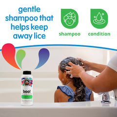 SoCozy Boo! shampoo label shows ingredients and paraben-free formula