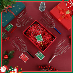 Soaoo Christmas blessing cards accompany the massager set for festive gifting.