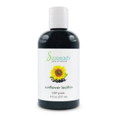 Soapeauty sunflower lecithin bottle shows potential for skin hydration.