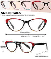 SOCTICK vibrant four-pack cat-eye glasses complement outfits and daily routines.