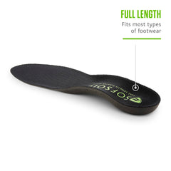 Sof Sole insole replaces existing insoles in most footwear for daily support.