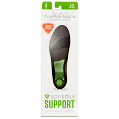 Sof Sole plantar fascia full-length insole with arch support for all-day comfort.