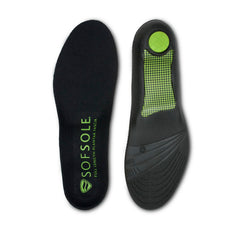 Sof Sole plantar fascia relief bridge supports arches for stable stance.