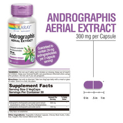 SOLARAY Andrographis extracto 600 mg, cápsulas listas para tomar, conveniencia diaria.
