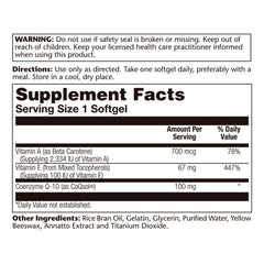 SOLARAY Bio CoQ-10 bottle with capsules; supports energy during active days