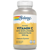 SOLARAY Buffered Vitamin C 500mg bottle front for daily immune support.