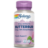 SOLARAY Butterbur Root Extract bottle on shelf—may support healthy blood flow.