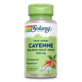 Solaray Cayenne 100000 Heat Units bottle front highlights daily wellness use