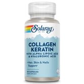 SOLARAY Collagen Keratin bottle with alpha lipoic acid and hyaluronic acid for joint and skin support.