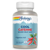SOLARAY Cool Cayenne bottle with easy-to-swallow capsules for daily use.