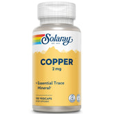 Solaray Copper 2 mg bottle ready for daily use to support energy production and immune function.