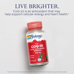 SOLARAY CoQ-10 hawthorn blend ingredients indicating heart health synergy