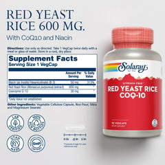 SOLARAY CoQ-10 capsules close-up highlighting energy and cellular support.