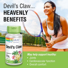 SOLARAY Devils Claw plant illustration with natural origin context