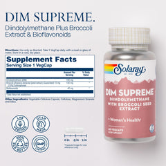 Close-up of SOLARAY DIM Supreme capsules for a convenient daily wellness routine.