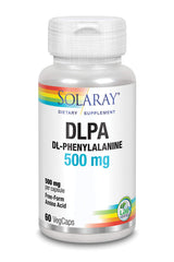 SOLARAY DL-Phenylalanine bottle on table for easy daily use